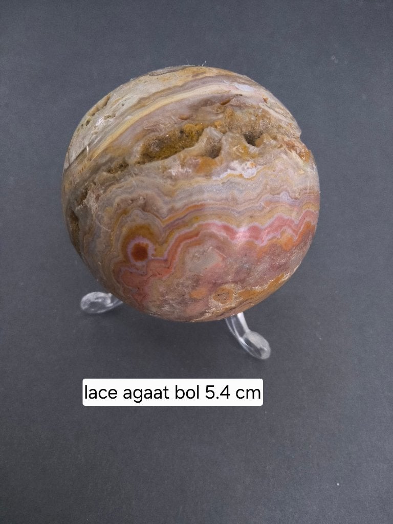 Lace agaat bol, Verzamelen, Mineralen en Fossielen, Ophalen of Verzenden, Mineraal