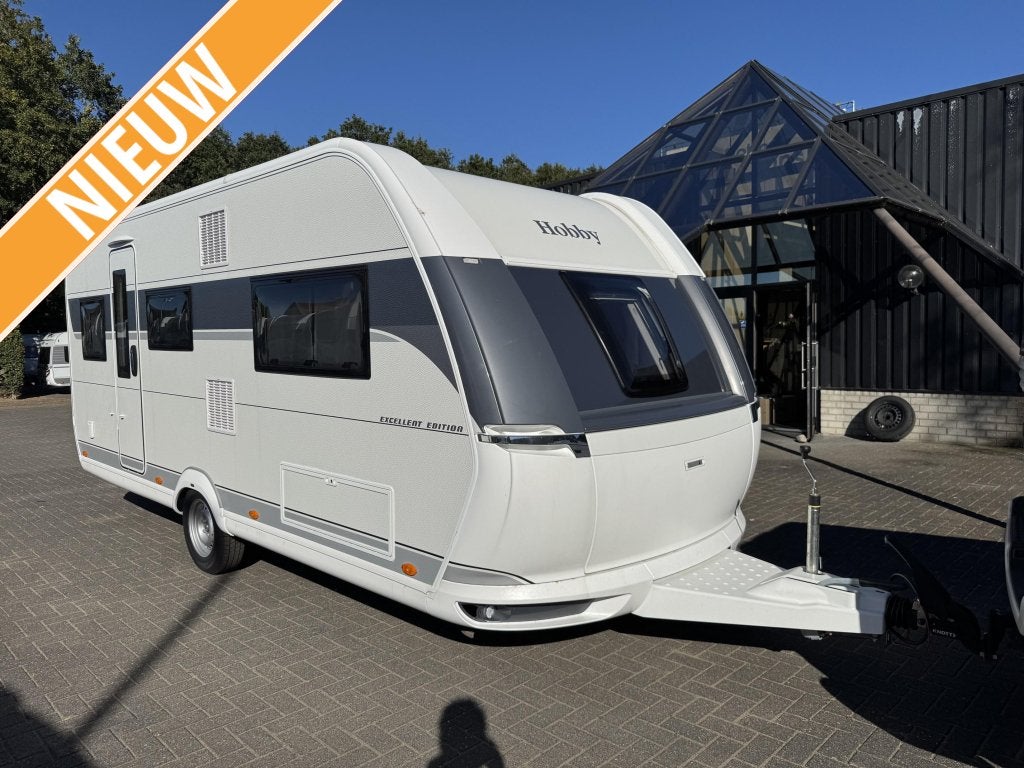 Hobby Excellent Edition 495 UL 2026 | Enkele bedden, Caravans en Kamperen, Schokbreker, Rondzit, Hobby, Bedrijf