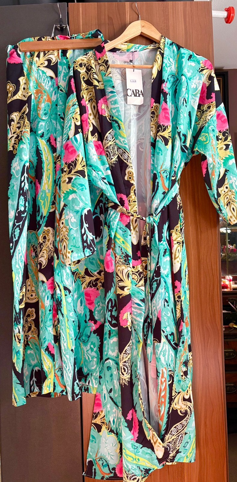 Leuk ibiza pak broek met kimono maat s, Caba, Nieuw, Maat 36 (S), Meerkleurig