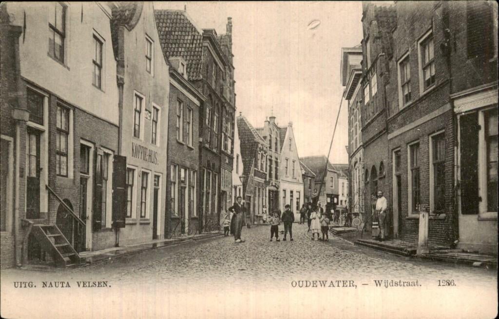 Oudewater - Wijdstraat - Straatgezicht, Ophalen of Verzenden, Voor 1920, Ongelopen, Utrecht