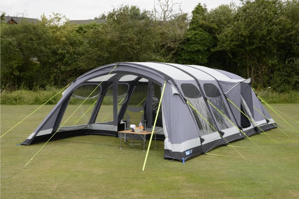 Zeer ruime Kampa Studland 6 opblaastent (katoen) incl carpet, Ophalen of Verzenden, Zo goed als nieuw, Tot en met 6
