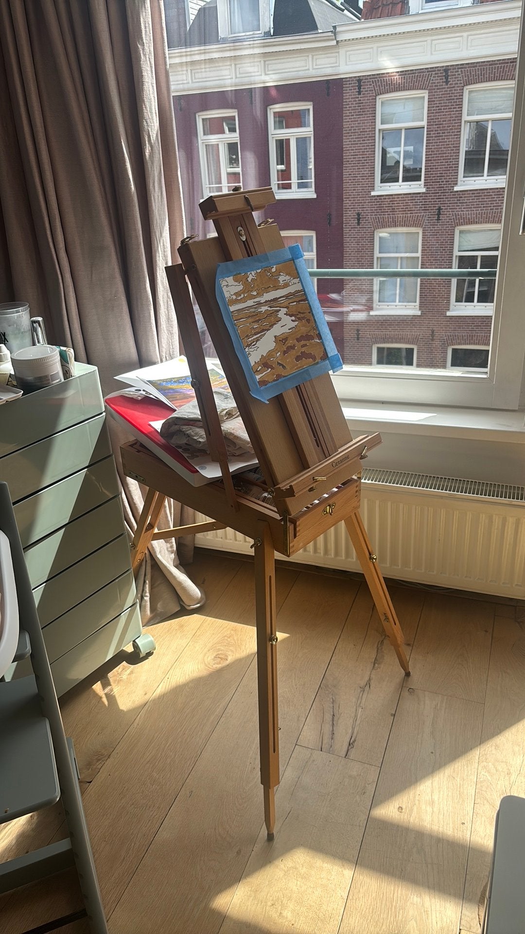 Wooden Easel for Painting, plein, Ophalen of Verzenden