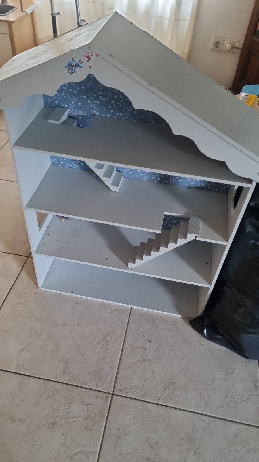 Groot houten poppenhuis met 3 verdiepingen, Ophalen of Verzenden