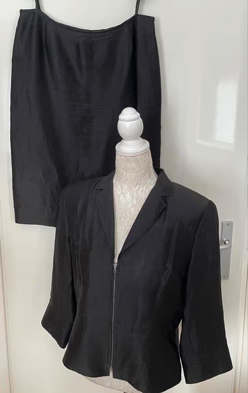 Clasen jasje met bijpassende rok maat 44[DMv], Kleding | Dames, Kostuum of Pak, Zwart, Maat 42/44 (L), Ophalen of Verzenden