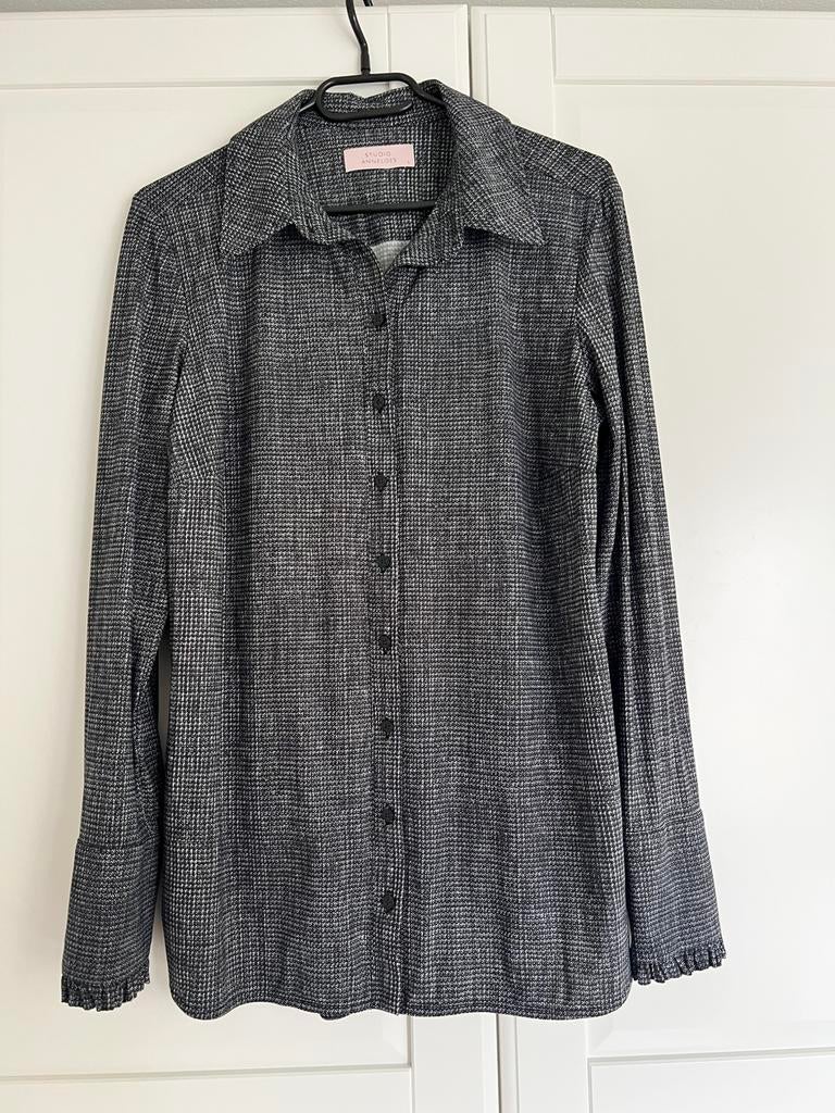 Studio anneloes polly tweet blouse L zwart/wit, Zwart, Maat 42/44 (L), Ophalen of Verzenden, Zo goed als nieuw