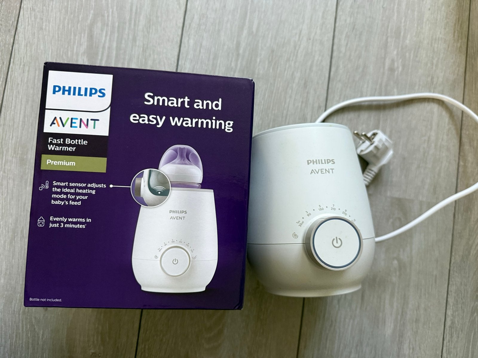 Philips Avent Snelle Flessenwarmer Premium, Automatisch, Flessen- of potjesverwarmer, Zo goed als nieuw, Philips Avent