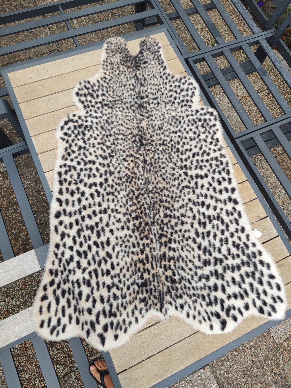 Leopard Print Vloerkleed - Zacht en Stijlvol - 90x130 cm, Gebruikt, Modern, Luxe, Dierenprint, 100 tot 150 cm, Overige vormen