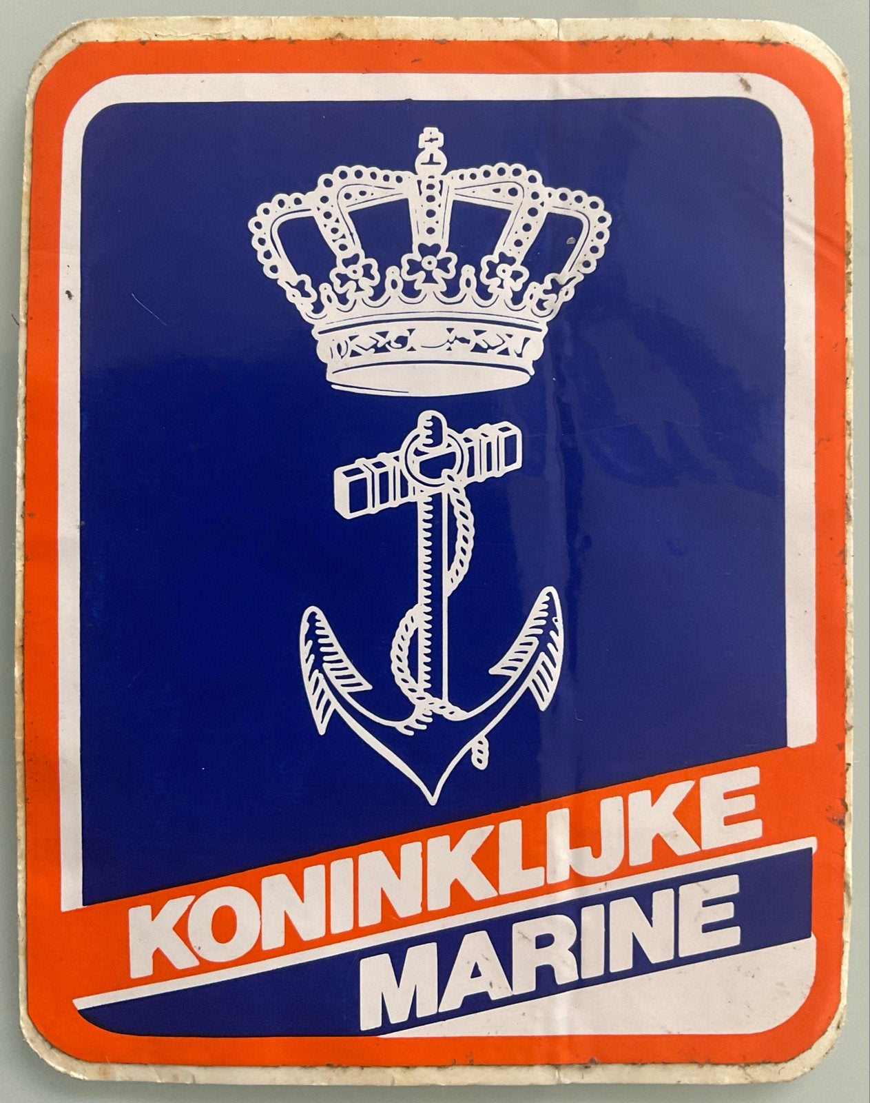 Vintage Koninklijke Marine sticker, Verzamelen, Verzenden, Gebruikt