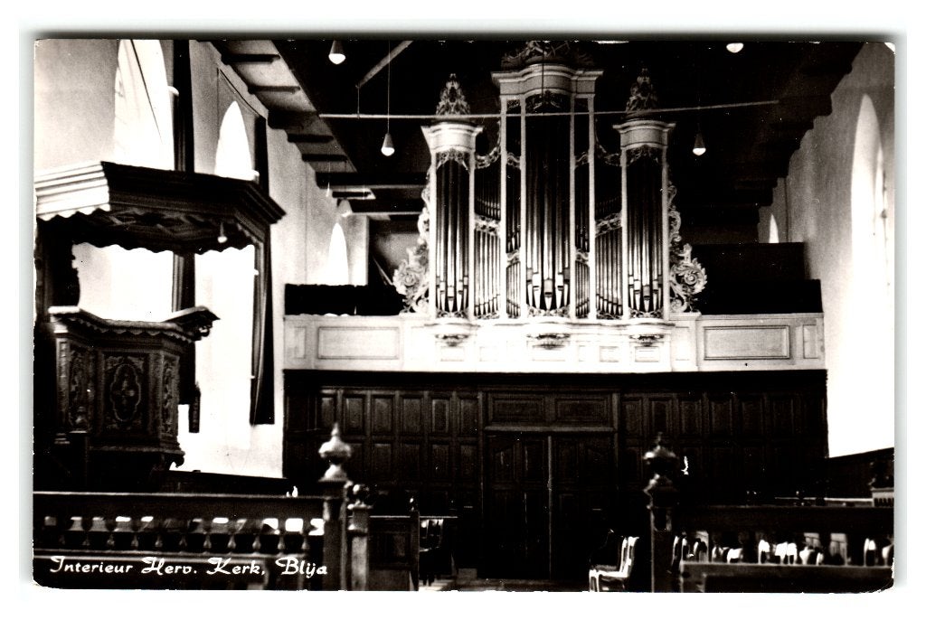 Blija, Interieur Herv. Kerk, Verzenden, 1960 tot 1980, Ongelopen, Friesland
