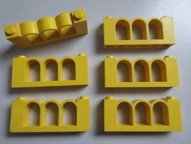 nr. 8481, 6 Gele hekjes, 1x6x2., Ophalen of Verzenden, Zo goed als nieuw, Complete set, Lego