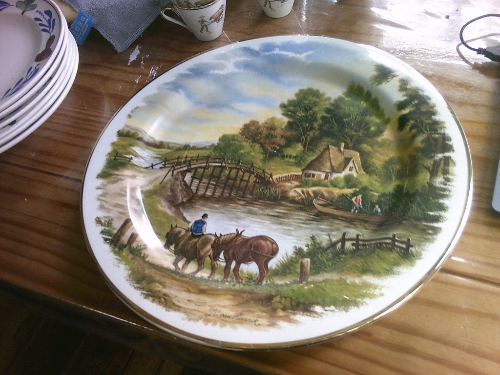 J.C. van Hunnik Wandbord Diameter: 33cm, Antiek en Kunst, Antiek | Wandborden en Tegels, Ophalen of Verzenden
