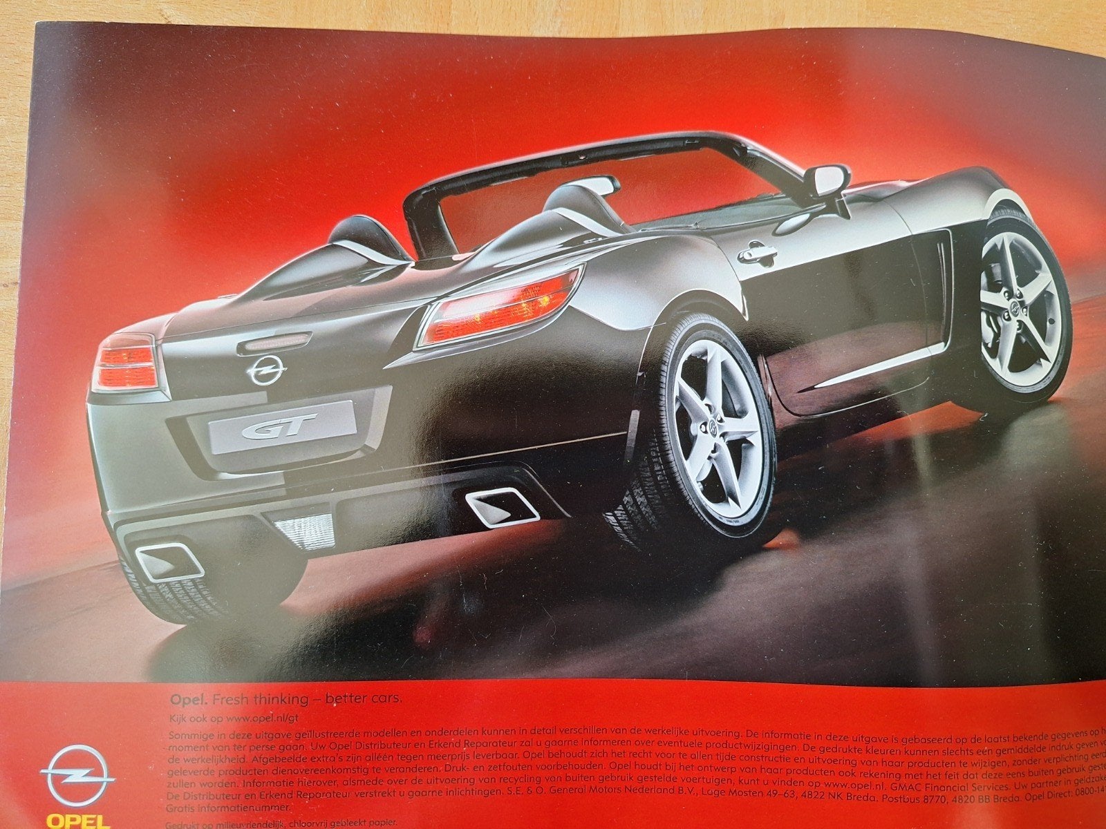 Folder Opel GT 2007-2009 - Zeer gelimiteerd in NL, Ophalen of Verzenden, Zo goed als nieuw, Opel