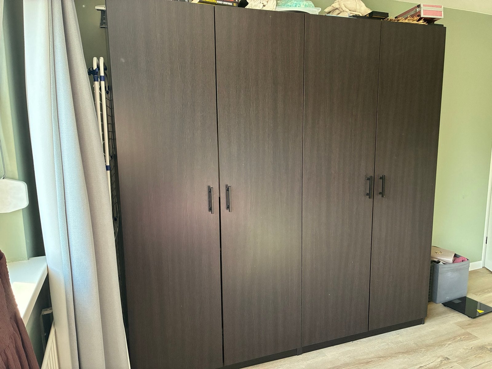 IKEA Pax Kledingkast Zwartbruin met Lades en Manden, Ophalen, Overige materialen, Gebruikt, 100 tot 150 cm
