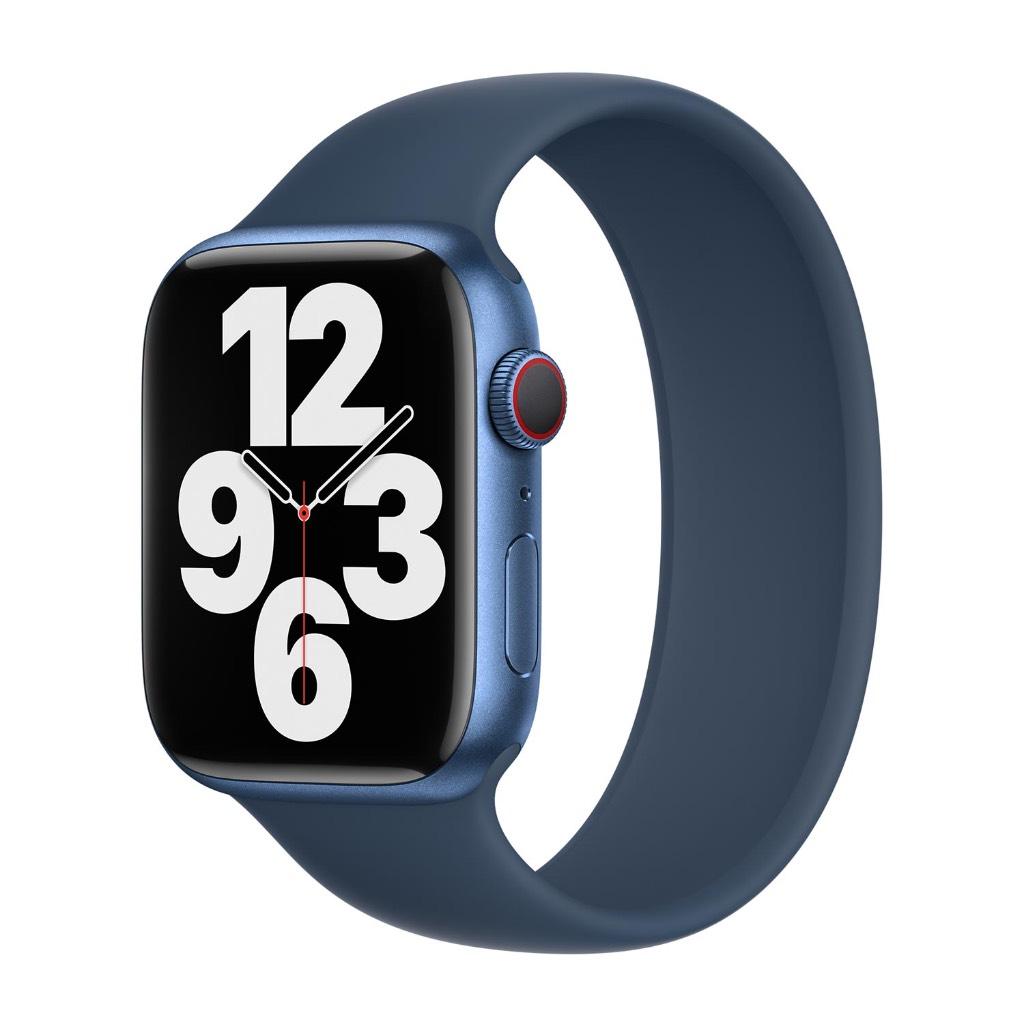 Apple Watch Silicone Solo Loop Abyss Blue Size 2, 3, 4, 5, 6, Telecommunicatie, Wearable-accessoires, Nieuw, Bandje, Ophalen of Verzenden