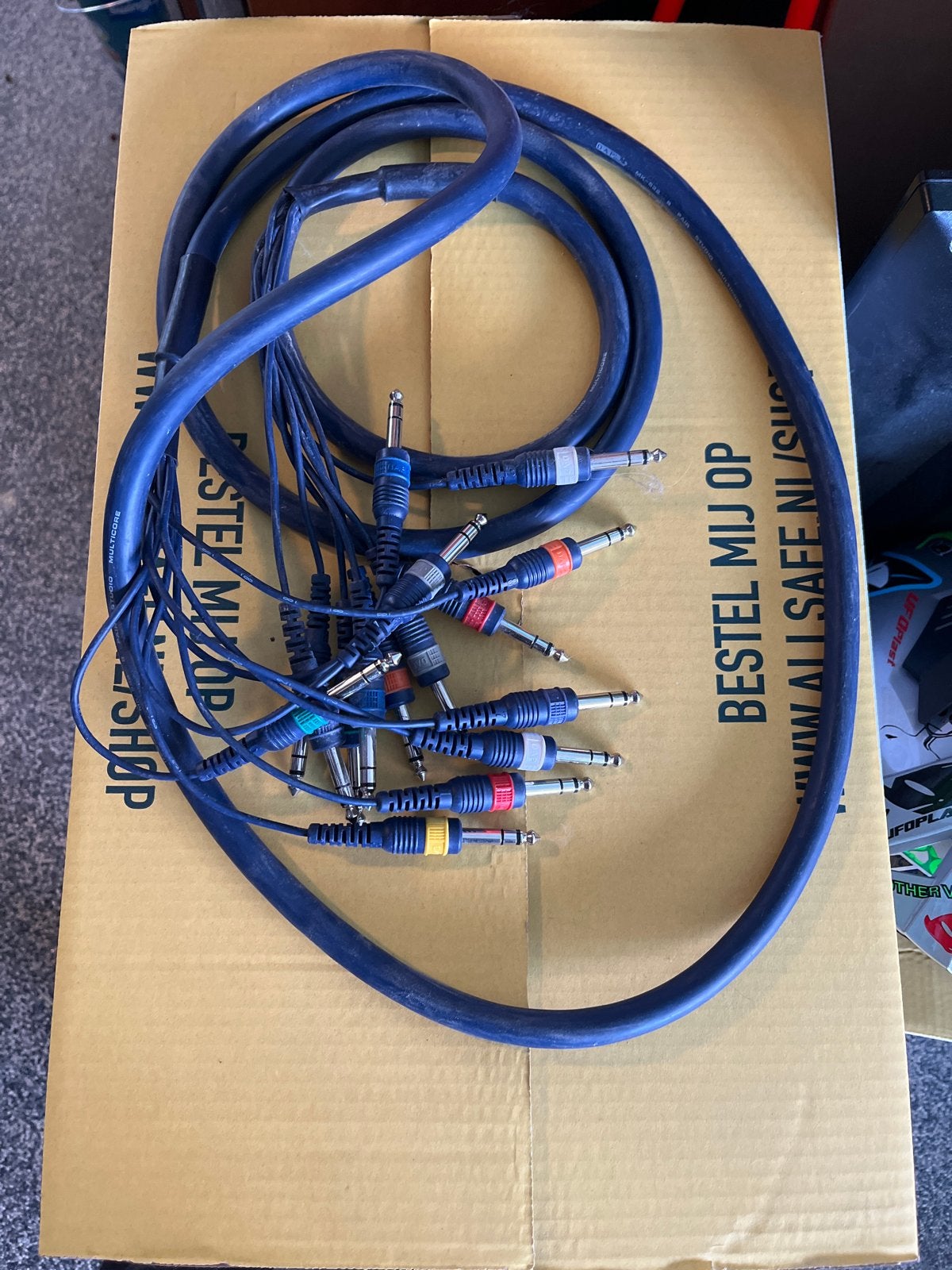 Multikabel 8 kanaals TRS Jack - 3 meter, Ophalen of Verzenden, Gebruikt, 2 tot 5 meter, Overige kabels