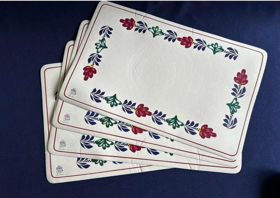 Boerenbont set placemats, Overige materialen, Gebruikt, Ophalen of Verzenden, Bord(en)