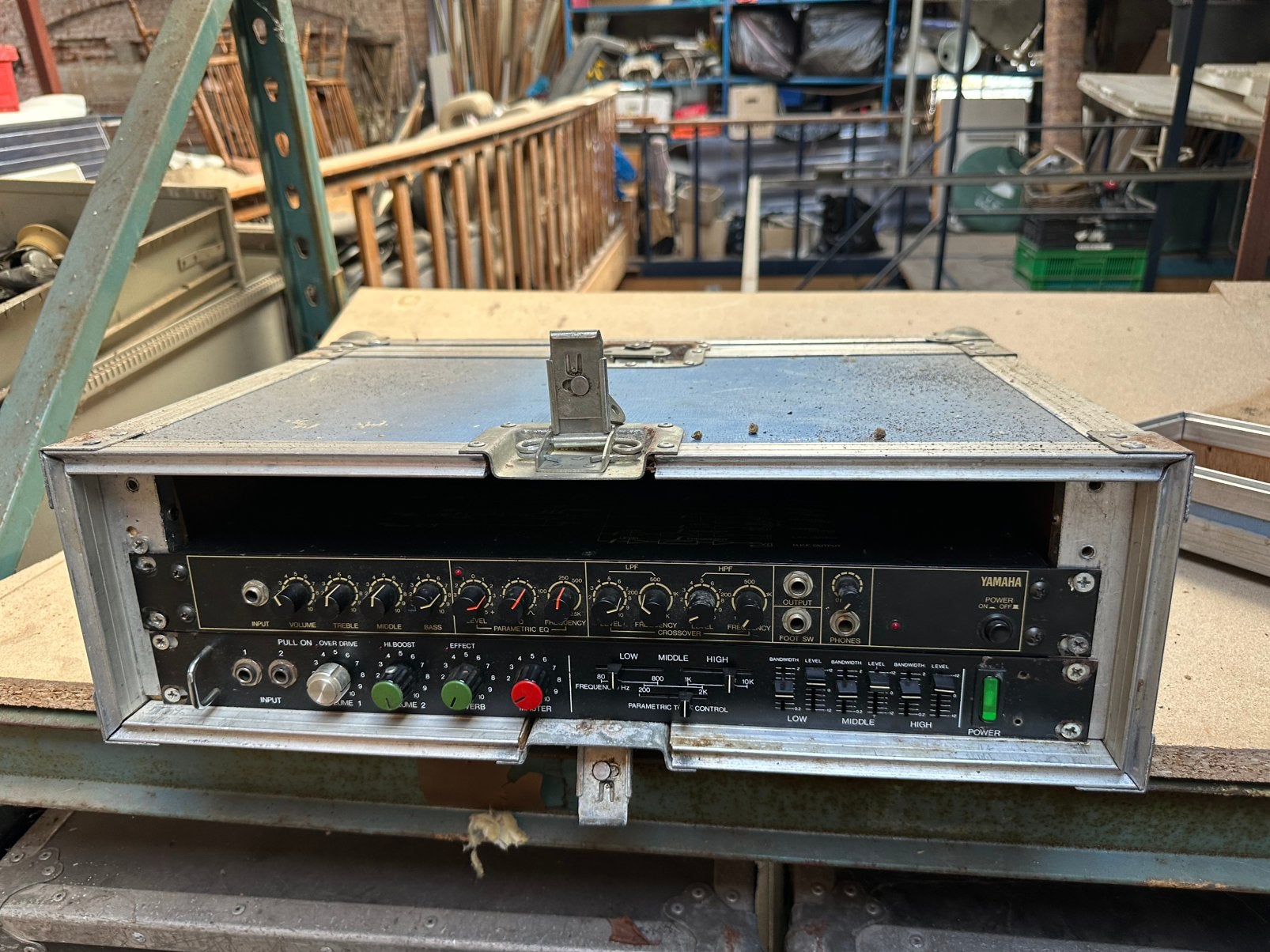 Vintage gitaarversterker rack – Yamaha / Bont – Flightcase, Ophalen of Verzenden, Gebruikt, Audio