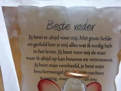 Beste vader gedicht h, Verzamelen, Beelden en Beeldjes, Ophalen of Verzenden, Nieuw, Overige typen