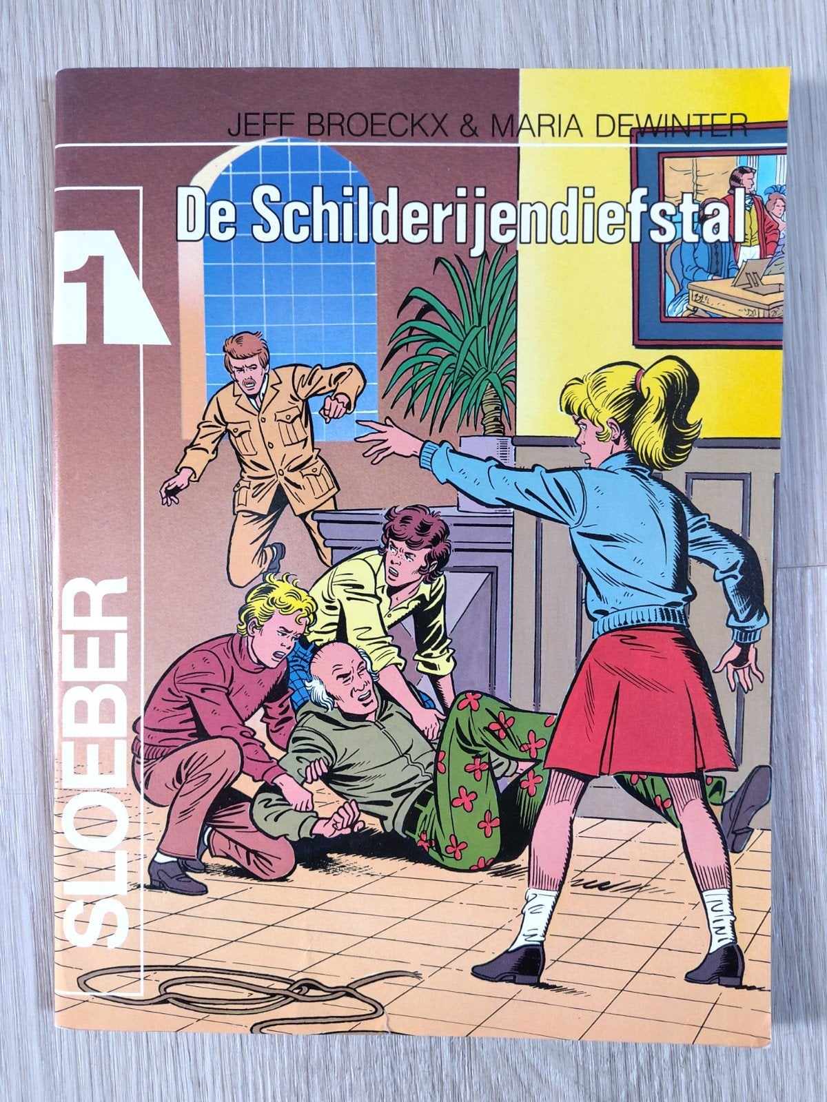 Stripboek Sloeber - De Schilderijendiefstal, Eén stripboek, Ophalen of Verzenden, Gelezen