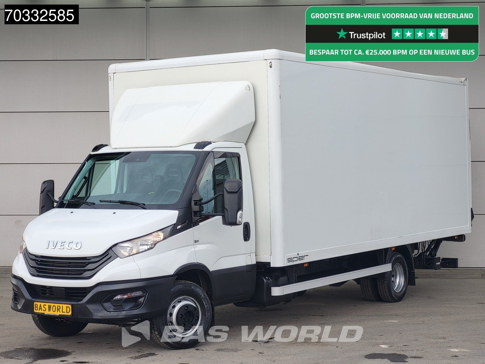 Iveco Daily 72C21 3.0L Automaat 1000KG Laadklep Luchtvering, Automaat, Stof, Gebruikt, Euro 6