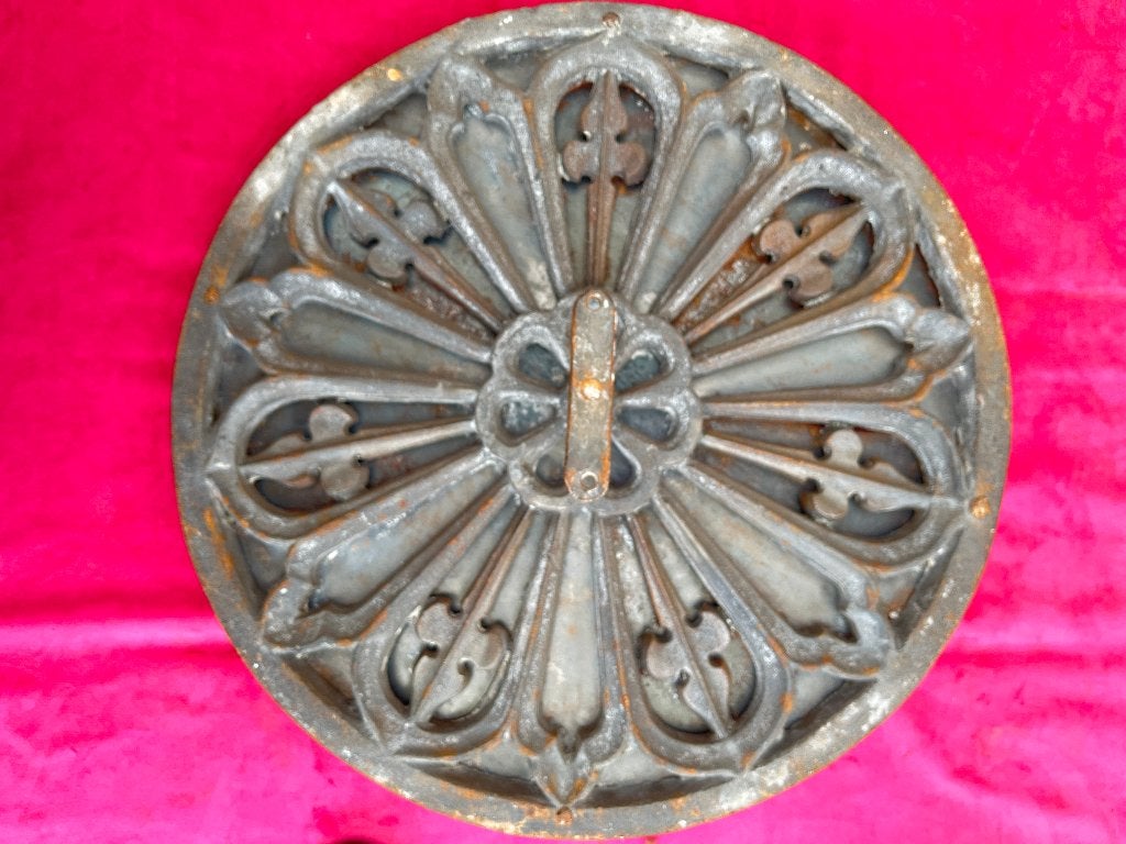 Groot oud  gietijzeren ventilatie rooster, wandrooster, muur, Ophalen of Verzenden