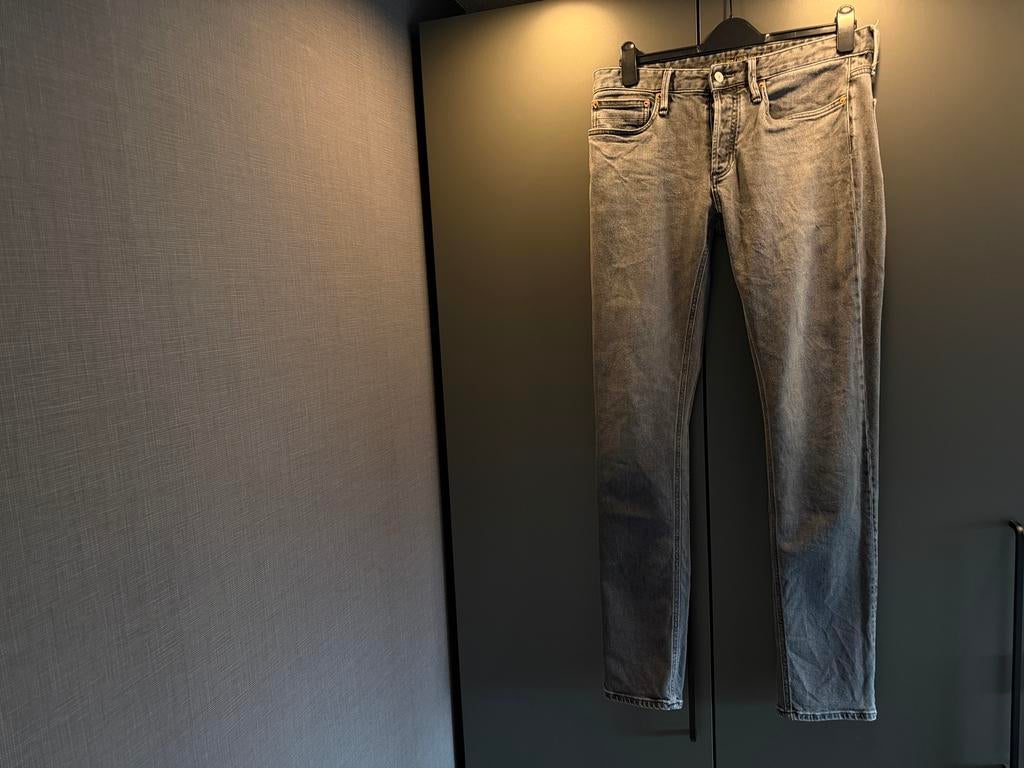 Denham Razor slim fit jeans W32L34, Ophalen of Verzenden, Zo goed als nieuw, Grijs, W32 (confectie 46) of kleiner