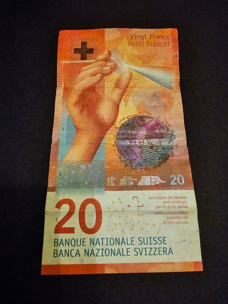 20 Zwitserse frank biljet, Verzenden, Buitenland, Bankbiljetten