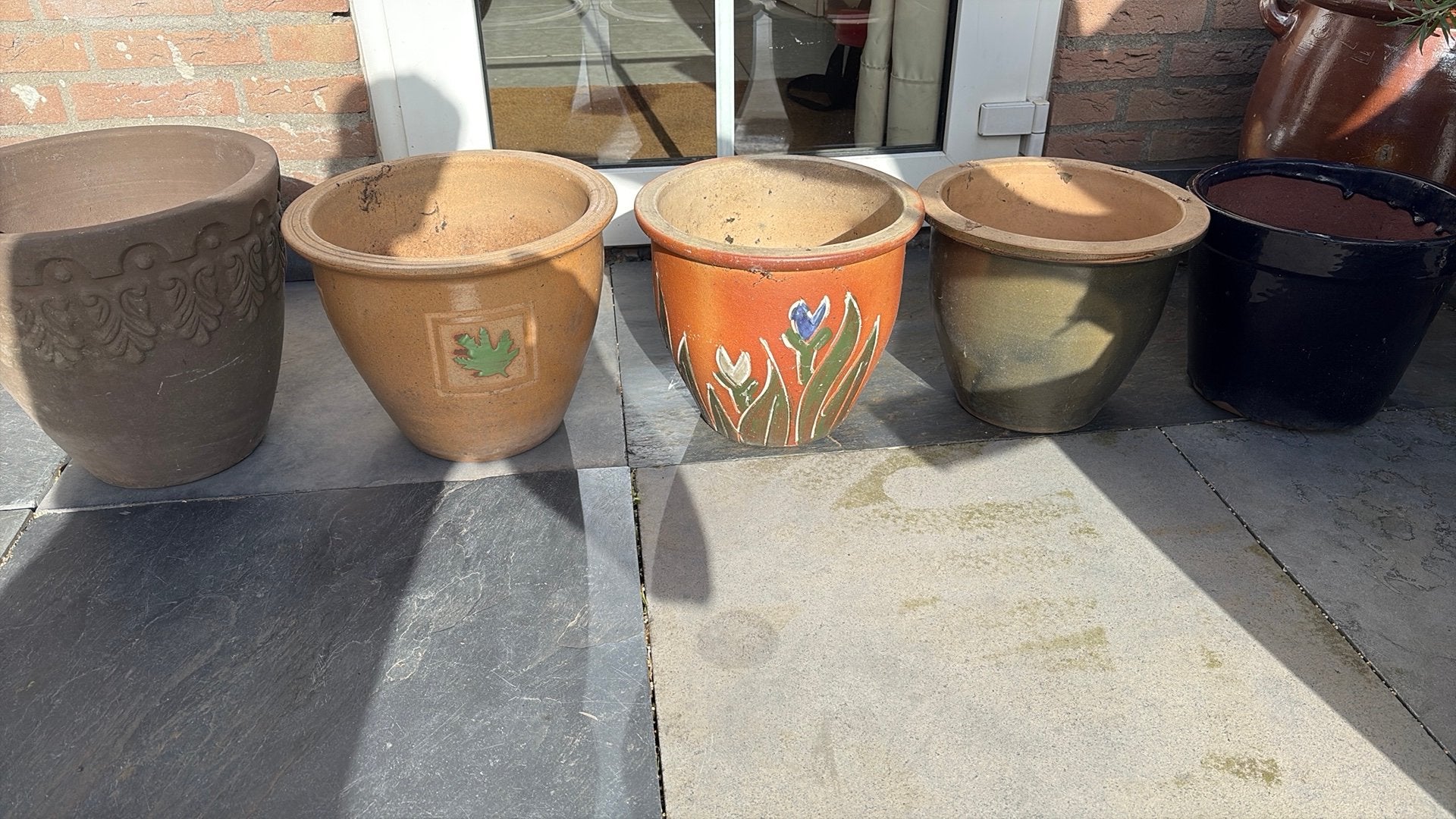 Diverse buitenpotten, Kunststof, Minder dan 30 cm, Rond, Ophalen of Verzenden