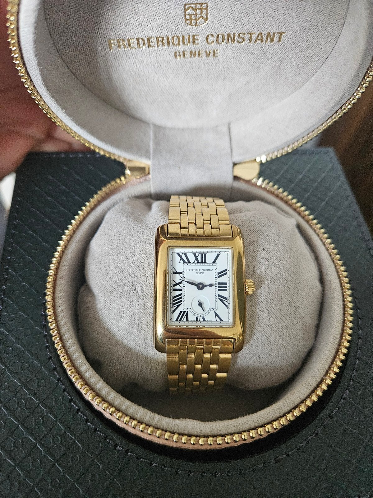 Frederique Constant classic carree small horloge, Overige merken, Staal, Staal, Polshorloge