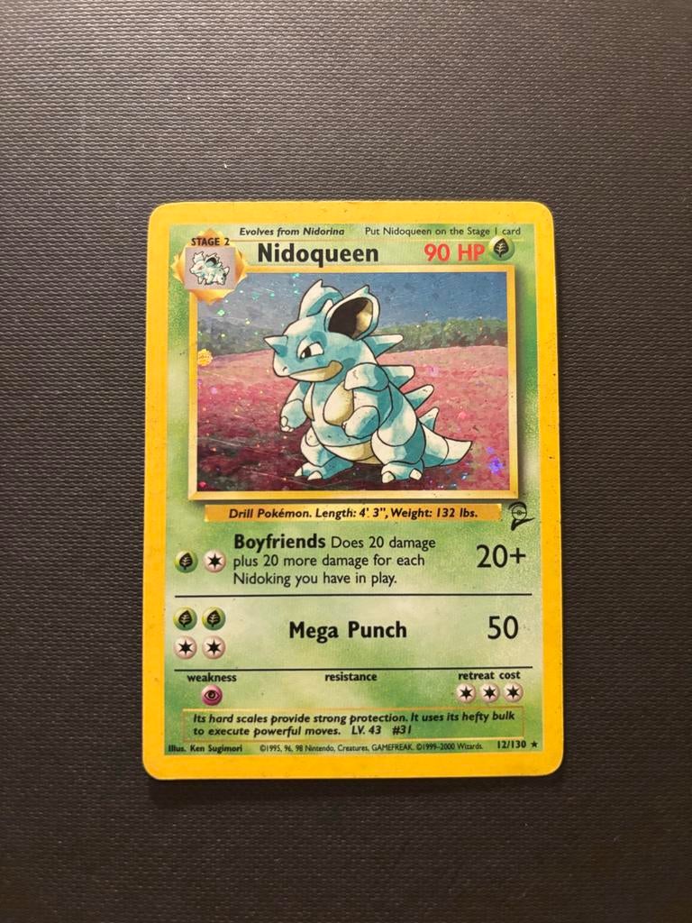 Nidoqueen Pokémon Kaart 12/130 Jungle Set, Ophalen of Verzenden, Zo goed als nieuw, Losse kaart