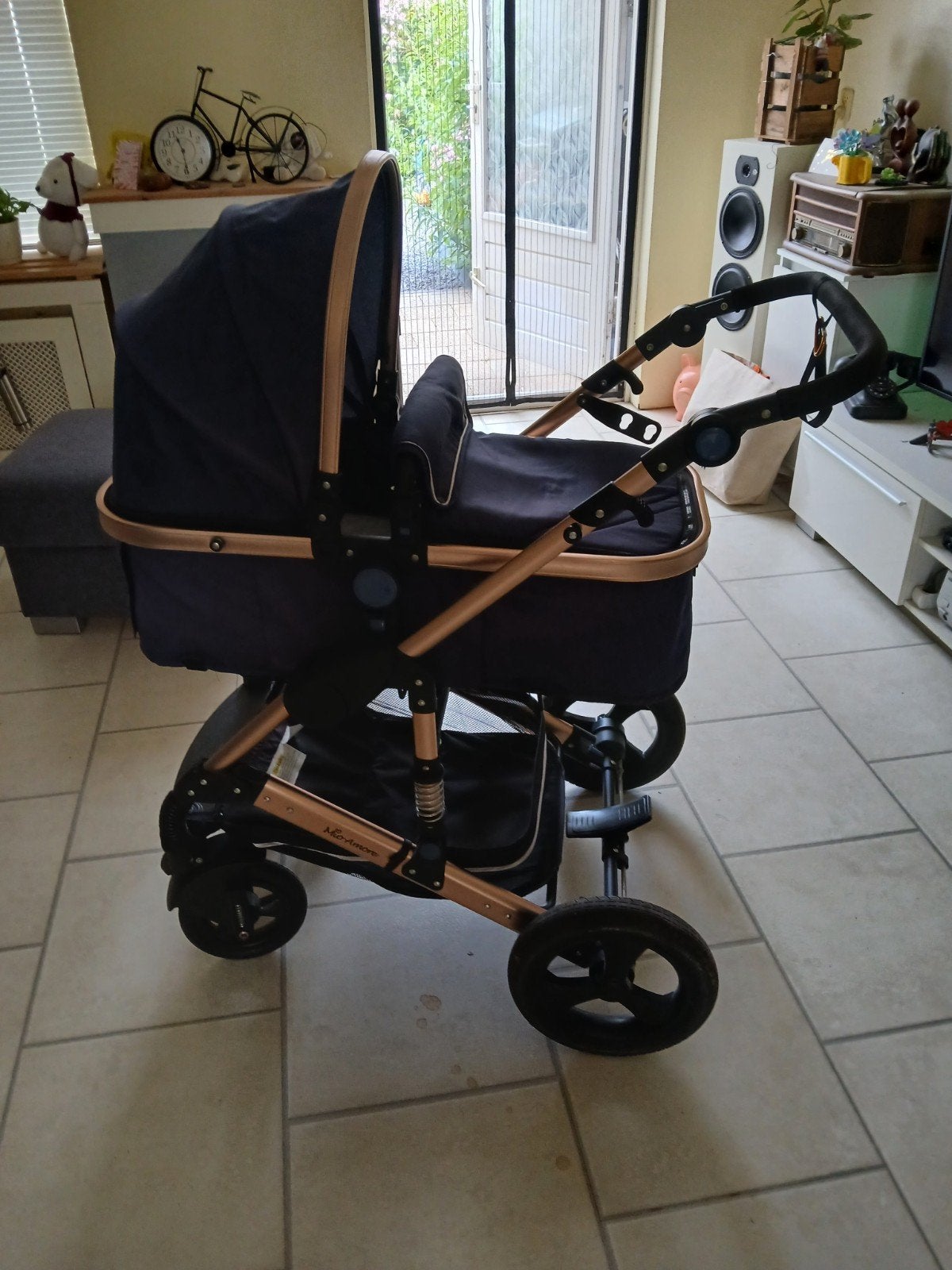 Combie kinderwagen 3 delig, Kinderen en Baby's, Kinderwagens en Combinaties, Gebruikt, Combiwagen, Verstelbare duwstang, Ophalen