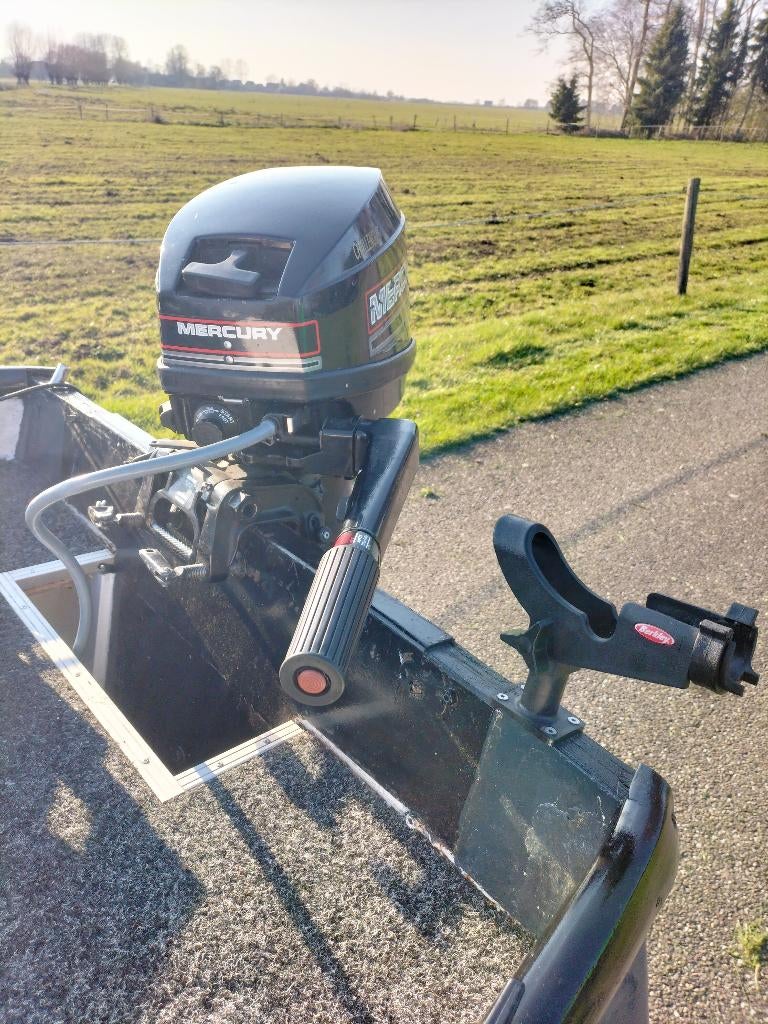 Mooie vissersboot met trailer., Ophalen, Gebruikt, Tot 10 pk, Buitenboordmotor