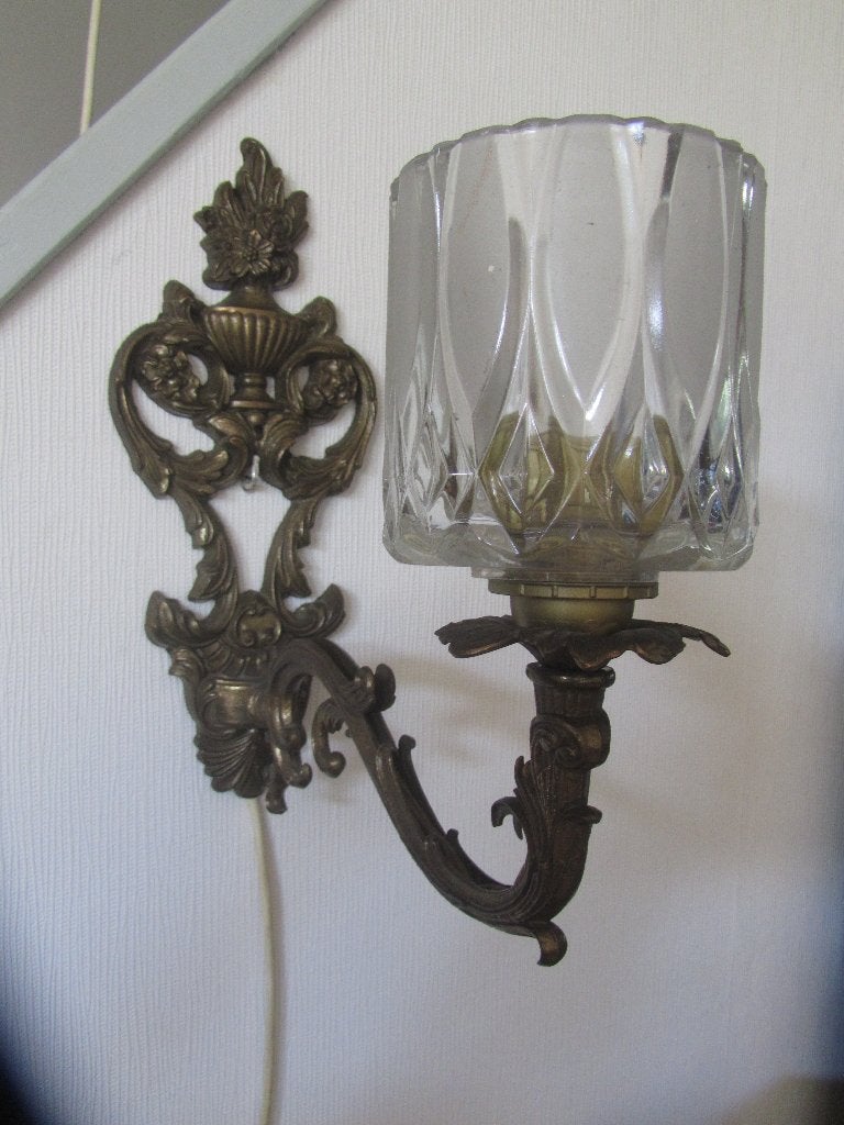 Antieke messing wandlamp, Antiek en Kunst, Antiek | Lampen, Ophalen
