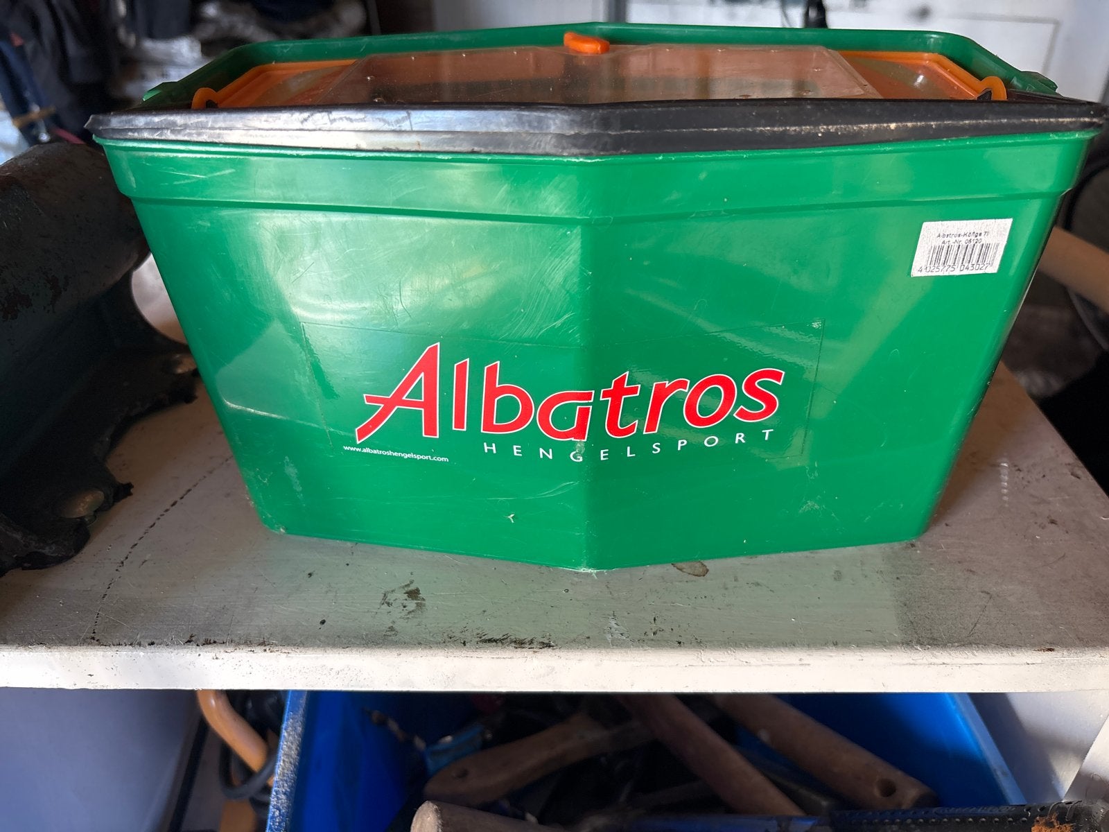Albatros Hengelsport aasbak met binnenbak, Ophalen of Verzenden, Gebruikt, Overige typen