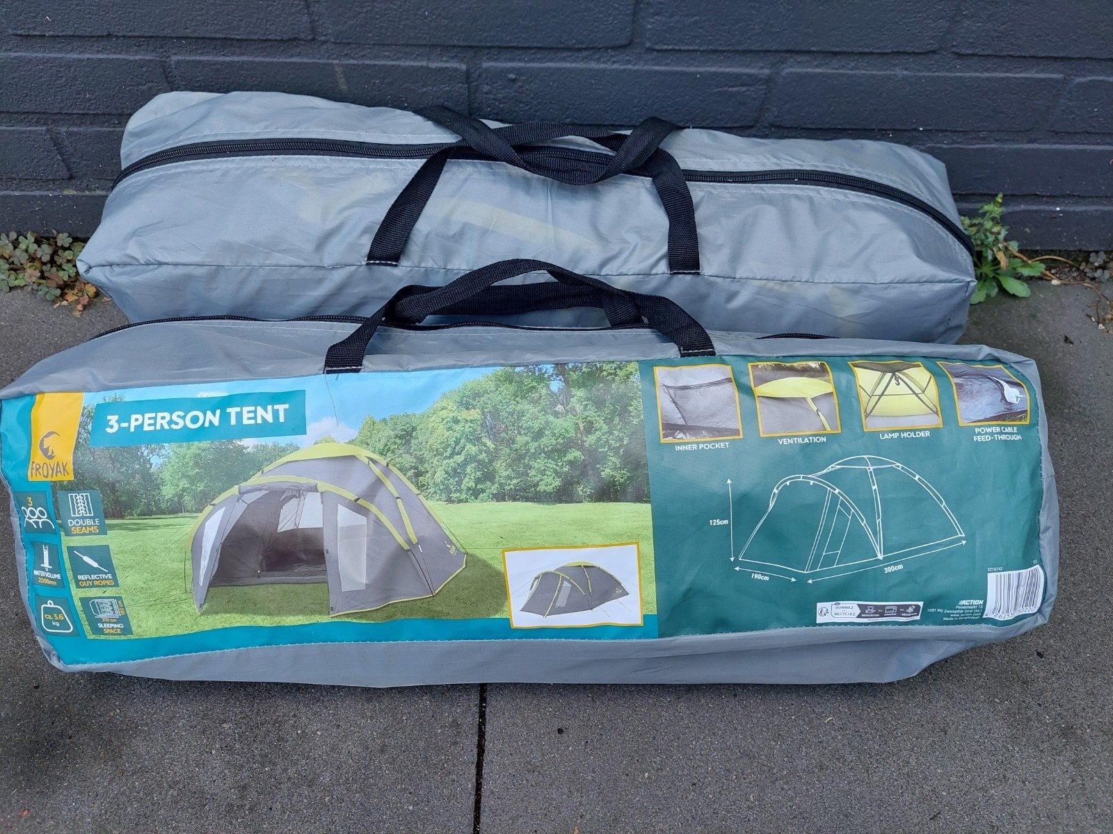 2x Froyak 3 persoons tenten, Opvouwbaar, Nieuw, 4 tot 6 meter, Overige typen