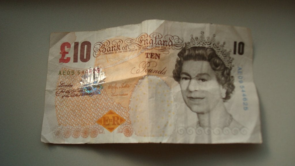 10 engels pond bankbiljet (Queen Elizabeth), Verzenden, Overige landen