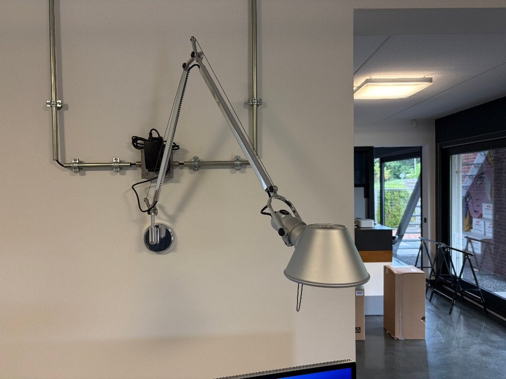 2X ARTEMIDE - TOLOMEO + 1X FERETTO, Huis en Inrichting, Lampen | Wandlampen, Ophalen, Zo goed als nieuw, Metaal, DESIGN