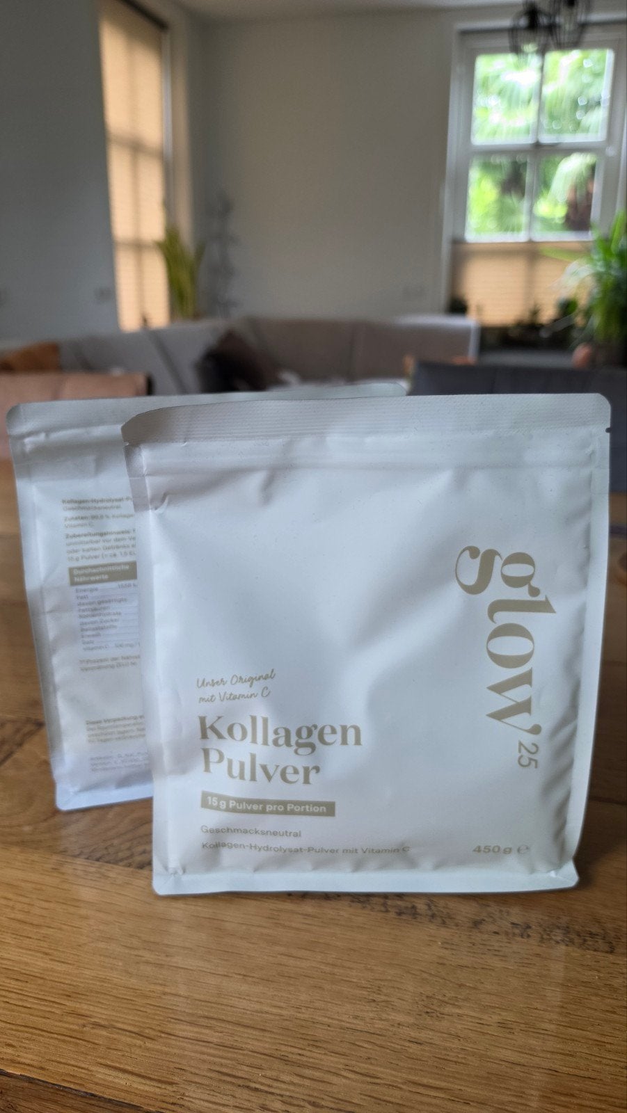 Glow25 Collageen Poeder met Vitamine C - 450g, Sport en Fitness, Gezondheidsproducten en Wellness, Ophalen of Verzenden