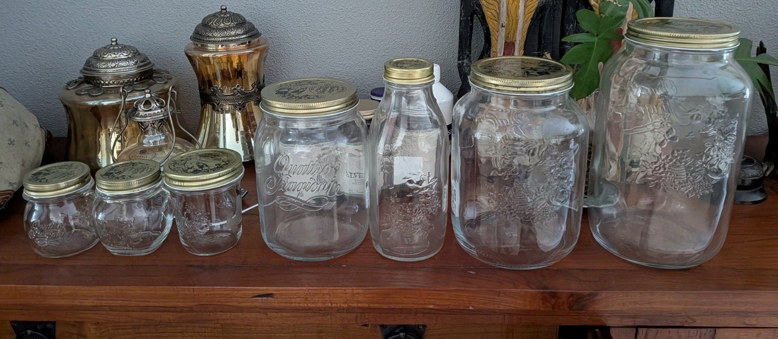 potten, Ophalen of Verzenden, Zo goed als nieuw, Glas, Pot, Bus of Blik