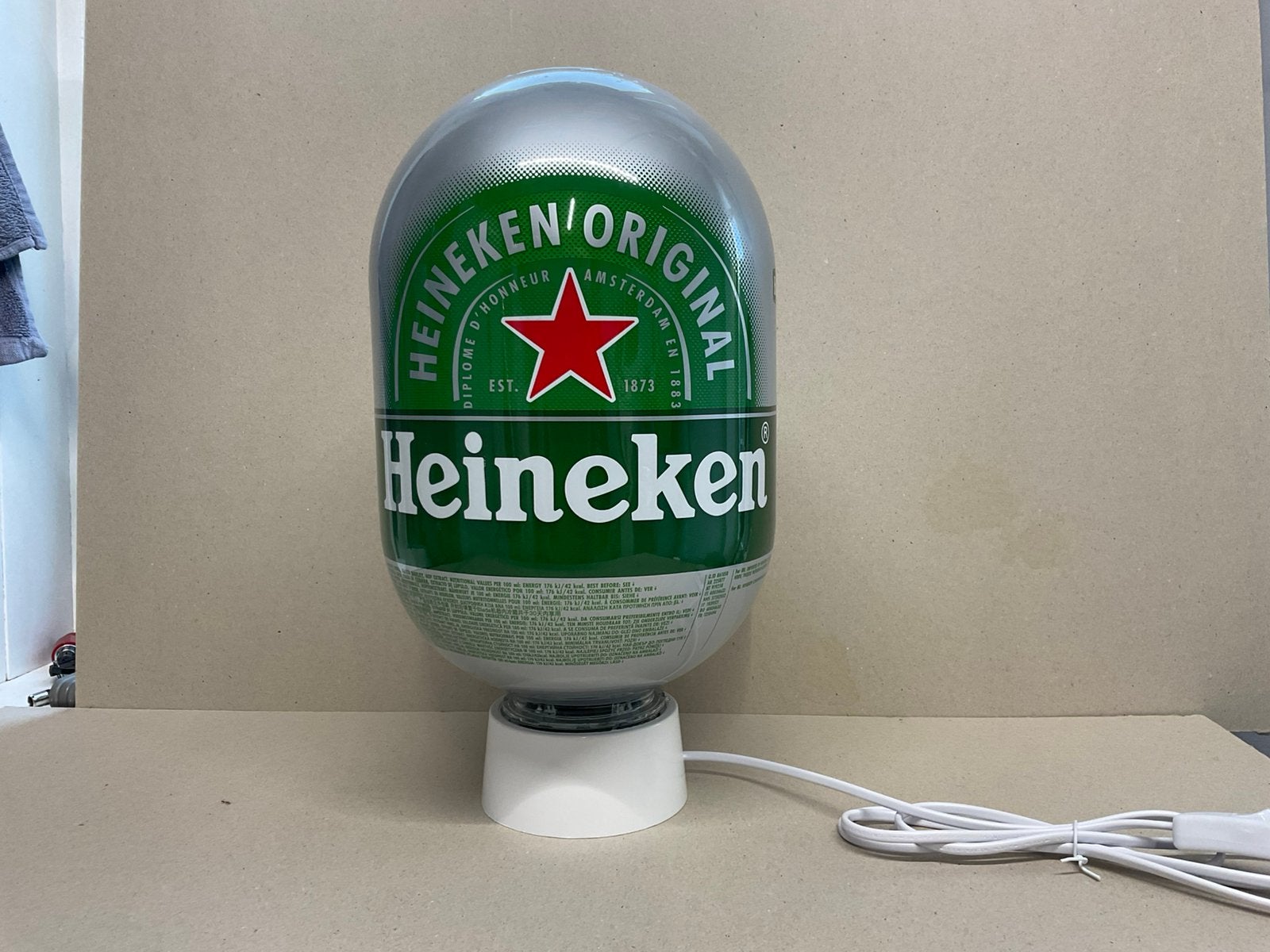Heineken Lamp blade, Ophalen of Verzenden, Zo goed als nieuw, Reclamebord, Plaat of Schild, Heineken
