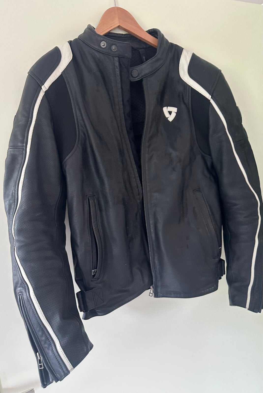 Rev it leren motorjas zwart maat 50, Motoren, Kleding | Motorkleding, Ophalen of Verzenden, Tweedehands, Heren, Jas | leer
