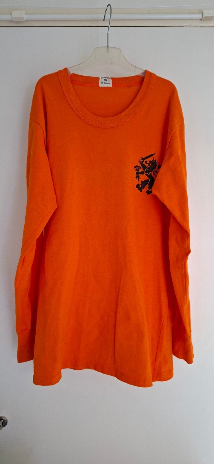 Vintage oranje shirt 1988 – lange mouwen, Ophalen of Verzenden, Zo goed als nieuw, Overige binnenlandse clubs, Shirt