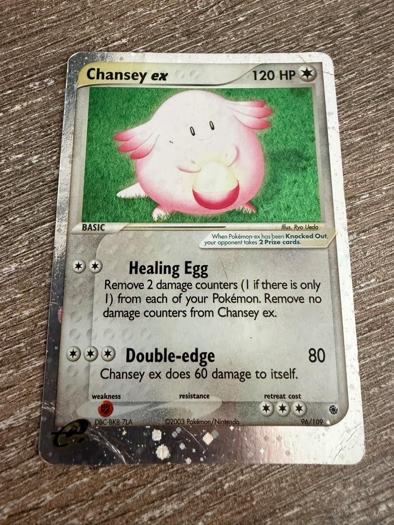 Chansey ex (RS 96) EX Ruby & Sapphire - Singles, Ophalen of Verzenden, Gebruikt, Losse kaart