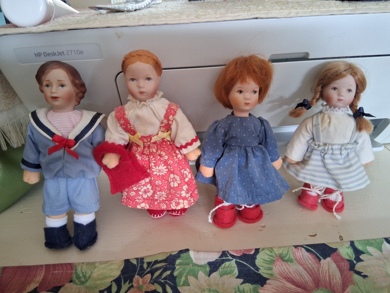 vier kathe kruse popje 10 cm, Verzamelen, Poppen, Verzenden, Zo goed als nieuw, Pop