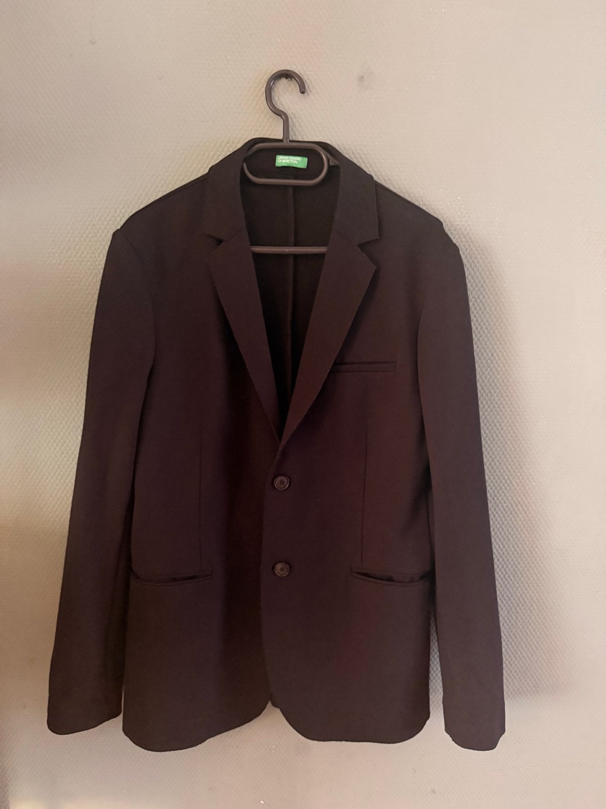 Benetton Blazer Heren - Maat 48 (M) -zwart, Kleding | Heren, Kostuums en Colberts, Ophalen of Verzenden, Zo goed als nieuw, Maat 48/50 (M)