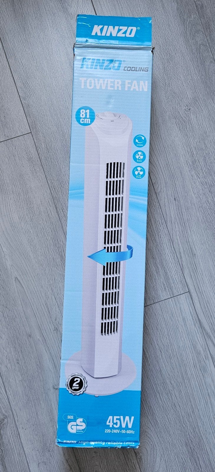 Kastopruiming: KINZO Torenventilator 81 cm, Witgoed en Apparatuur, Ventilatoren, Ophalen, Zo goed als nieuw, Torenventilator