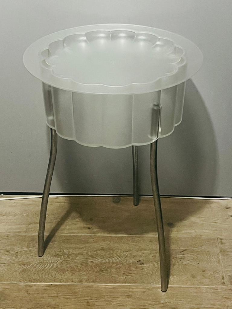 Ikea hatten bijzettafel, Ophalen of Verzenden, Zo goed als nieuw, Rond, Minder dan 55 cm