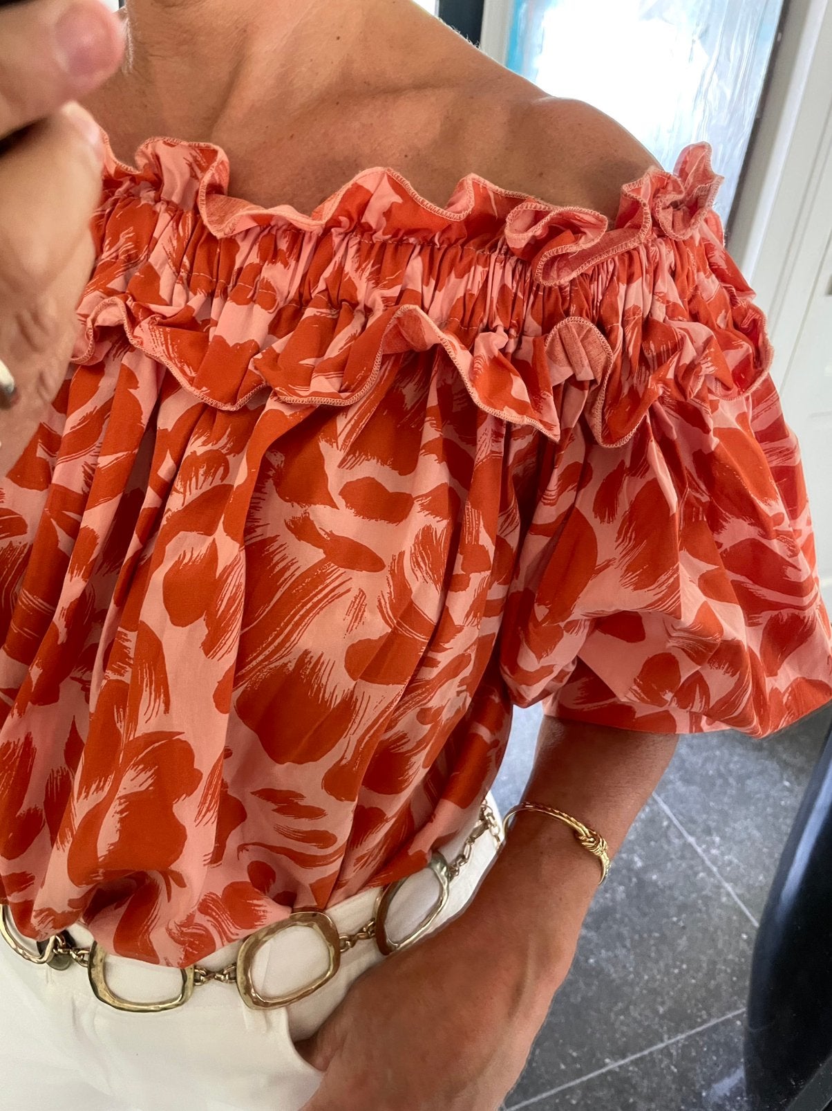 Essentiel Antwerp, prachtige strapless top, S/M, Ophalen of Verzenden, Nieuw, Maat 38/40 (M), Oranje