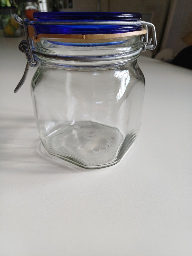 Vintage Fidenza made in Italy wekpot glas, Ophalen of Verzenden, Voorraadpot, Glas, Gebruikt