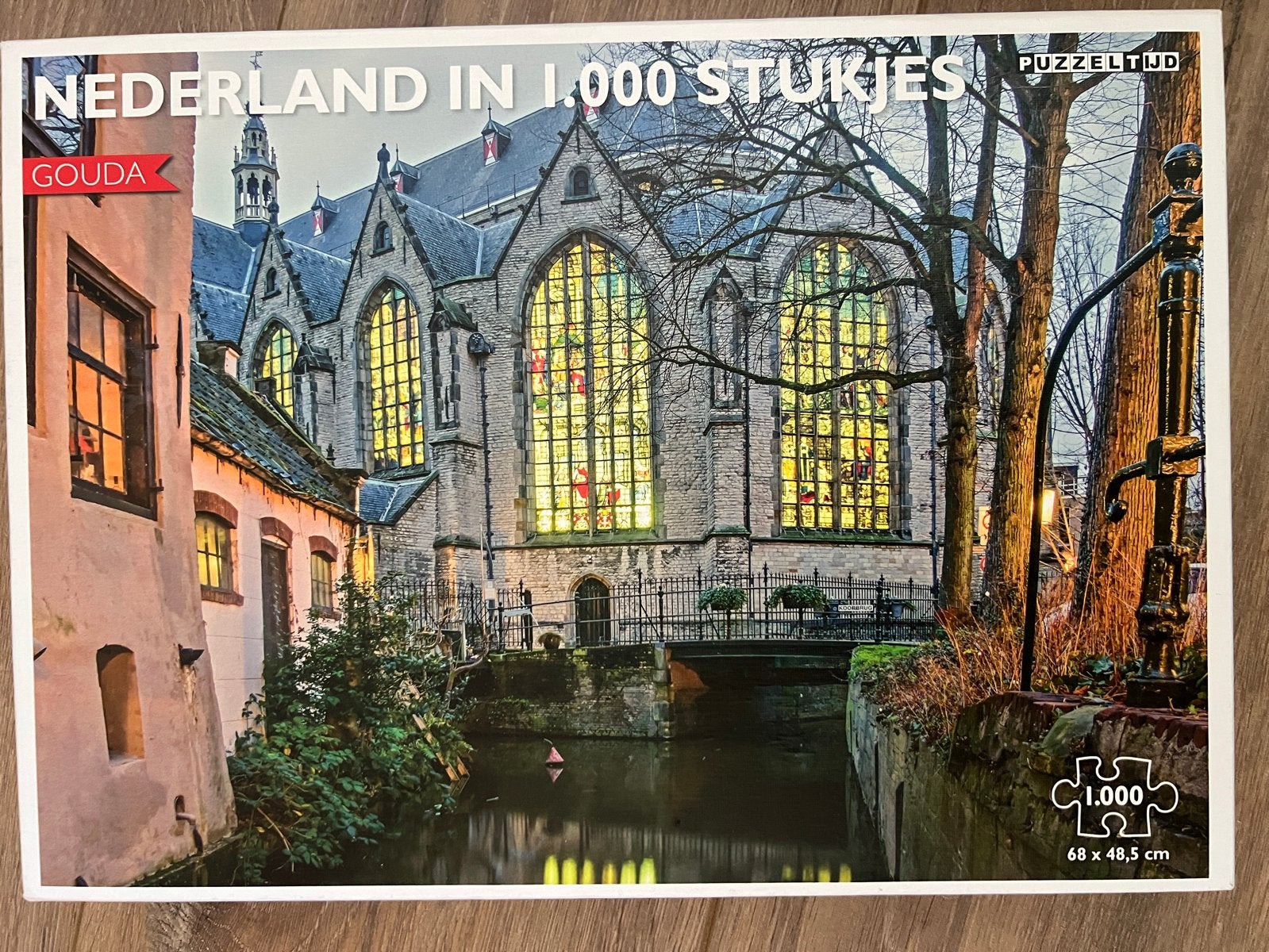 Puzzel Gouda Nederland 1000 stukjes Puzzeltijd, Verzenden, 500 t/m 1500 stukjes, Gebruikt, Legpuzzel